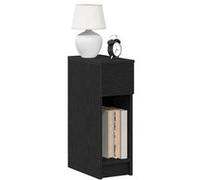 vidaXL Tables de chevet Bois d'ingénierie Chêne noir
