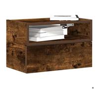 vidaXL Tables de chevet murales 2 pcs Chêne fumé 45x26x28,5 cm, armoire de chevet flottante, armoire de chevet suspendue, 858605