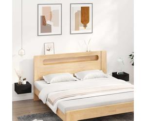 vidaXL Tables de chevet murales 2 pcs. noir 35x35x20 cm