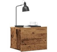 vidaXL Tables de chevet murales Vieux bois 2 pièces 40x32x30 cm