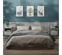 VIDAXL - Tables de Chevet Murales 2pcs