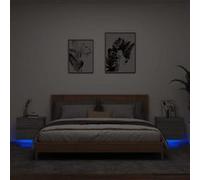VIDAXL Tables de Chevet avec LED