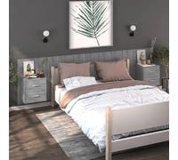 vidaXL Tables de chevet murales - Sonoma gris
