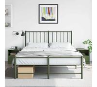 vidaXL Tables de chevet vert olive