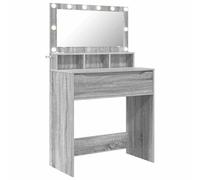 vidaXL Tables de maquillage pour chambre avec tiroir Gris Sonoma