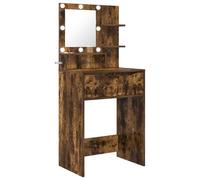 vidaXL Tables de maquillage pour chambre Chêne fumé 80 x 39,6 x 135 cm