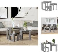 vidaXL Tables de salon 3 pcs. Gris Sonoma bois composite - Tables d'appoint