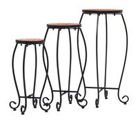 vidaXL Tables en mosaïque 3 pcs. Céramique Terracotta