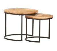 vidaXL Tables gigognes 2 pièces en bois d'acacia massif 286186