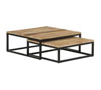 vidaXL Tables gigognes 2 pcs Bois solide de manguier 320389