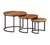 vidaXL Tables gigognes 353900 – 3 pièces en bois massif d'acacia