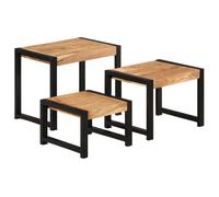 vidaXL Tables gigognes 3 pièces Bois solide