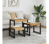 vidaXL Tables gigognes 3 pcs Bois solide de manguier