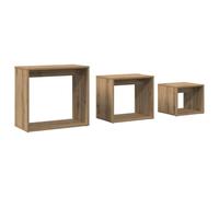 vidaXL Tables gigognes 3 pcs chêne Artisanal Bois d'ingénierie, Table, Table de Bout, Table d'appoint, Tables, Tables de Bout, Tables d'appoint
