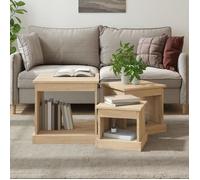 vidaXL Tables basses gigognes 3 pcs – chêne Sonoma, bois d'ingénierie – Marron