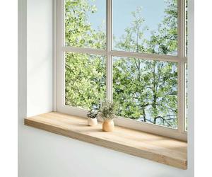 vidaXL Tablettes de fenêtre 2 pcs. Non traité 100x30x2 cm Chêne massif