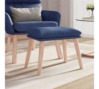 Tabouret 45x29,5x35 cm tissu bleu341428