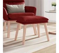 Tabouret 45x29,5x35 cm tissu bordeaux341432