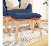 vidaXL Repose-pied Bleu 45x29,5x35 cm Tissu et similicuir