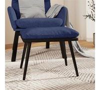 vidaXL Tabouret 45x29,5x35 cm tissu en similicuir bleu341519 Bleu G
