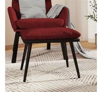 vidaXL Repose-pied 45x29,5x35 cm tissu et similicuir Rouge bordeaux