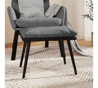 Vidaxl Repose-Pied Gris Clair 45x29,5x39 Cm Tissu Et Similicuir Multicolore