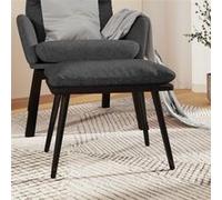 vidaXL Tabouret 45x29,5x35 cm tissu en similicuir gris foncé341516 Gris foncé G