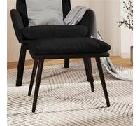 vidaXL Tabouret 45x29,5x35 cm tissu en similicuir noir341521 Noir G