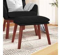 vidaXL Tabouret 45x29,5x35 cm tissu noir341463 Noir G