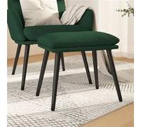 vidaXL Tabouret 45x29,5x35 cm tissu vert foncé341498 Vert G