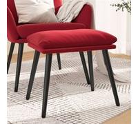 vidaXL Repose-pied Velours 45x29,5x35 cm Rouge bordeaux