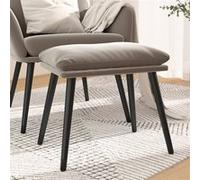 Vidaxl Repose-Pied Gris Clair 45x29,5x39 Cm Velours Multicolore