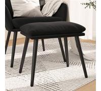 Vidaxl Repose-Pied Noir 45x29,5x39 Cm Velours Multicolore