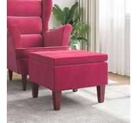 vidaXL Tabouret 52x52x42 cm - Rouge bordeaux