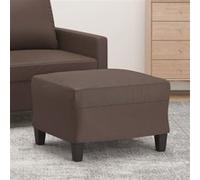 vidaXL Repose-pied en similicuir marron 60x50x41 cm