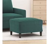 vidaXL Repose-Pied Pouf de Chambre à Coucher Tabouret de Canapé Meuble de Salle de Séjour Maison Intérieur Vert Foncé 60x50x41 cm Velours