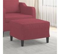 vidaXL Repose-pied Pouf 60x50x41 cm tissu rouge bordeaux