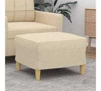 vidaXL Repose-pied Crème Tissu