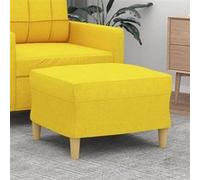vidaXL Pouf tabouret repose-pied 60x50x41 cm tissu Jaune clair