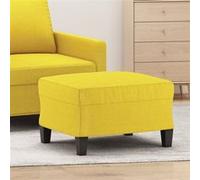 vidaXL - Repose-pied Jaune clair Tissu