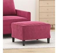vidaXL Tabouret 60x50x41 cm velours bordeaux349297 Rouge G