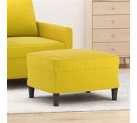 vidaXL Repose-Pied Pouf de Chambre à Coucher Tabouret de Canapé Meuble de Salle de Séjour Maison Intérieur Jaune 60x50x41 cm Velours