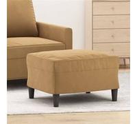 VIDAXL Repose-pied - Marron velours