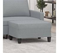 vidaXL Repose-Pied Pouf de Chambre à Coucher Tabouret de Canapé Meuble de Salle de Séjour Maison Intérieur Gris Clair 70x55x41 cm Tissu