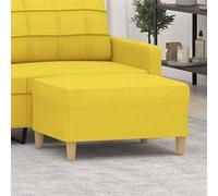 349276 vidaXL Repose-pied Jaune clair 70x55x41 cm Tissu