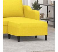 vidaXL Repose-Pied Jaune Clair 70x55x41 cm Tissu