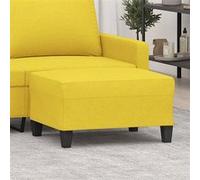 vidaXL Repose-Pied Pouf de Chambre à Coucher Tabouret de Canapé Meuble de Salle de Séjour Maison Intérieur Jaune Clair 70x55x41 cm Tissu