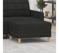 vidaXL Repose-pied pouf tabouret en tissu noir 70x55x41 cm
