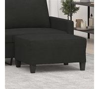 vidaXL Repose-pied Pouf Tissu Noir 70x55x41 cm