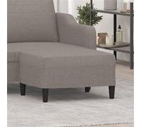 vidaXL Repose-pied pouf 70x55x41 cm tissu taupe